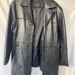 Luis Aviar Black Leather Jacket